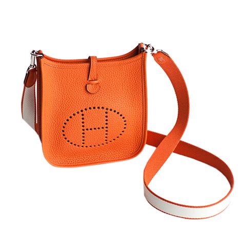 hermes evelyne mini orange|mini evelyne Hermes price.